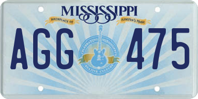 MS license plate AGG475