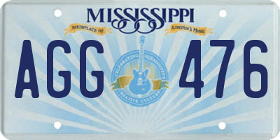 MS license plate AGG476