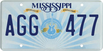 MS license plate AGG477