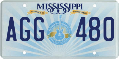 MS license plate AGG480