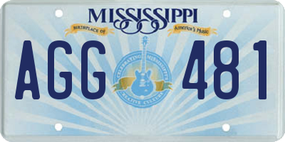 MS license plate AGG481