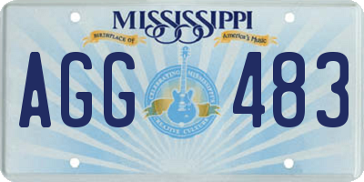 MS license plate AGG483