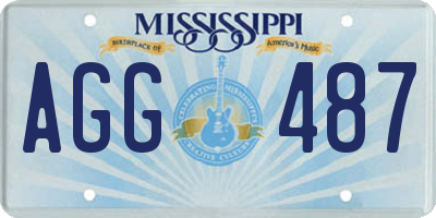 MS license plate AGG487