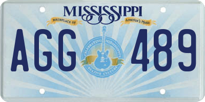 MS license plate AGG489