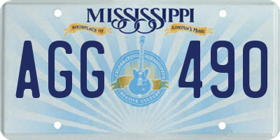 MS license plate AGG490