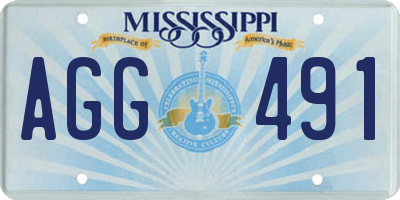 MS license plate AGG491