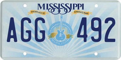 MS license plate AGG492