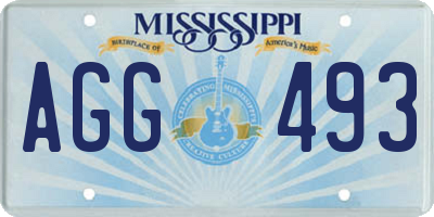MS license plate AGG493