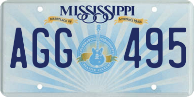 MS license plate AGG495