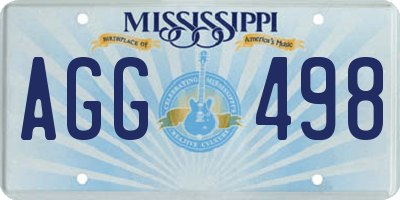 MS license plate AGG498