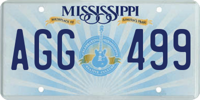 MS license plate AGG499
