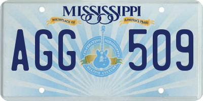 MS license plate AGG509