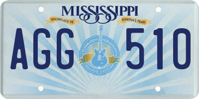 MS license plate AGG510