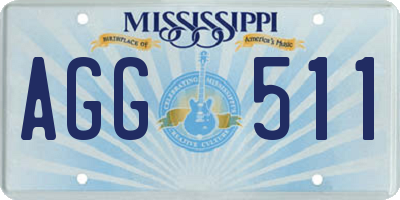 MS license plate AGG511