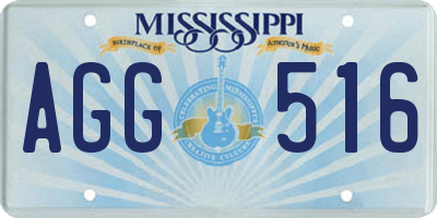 MS license plate AGG516