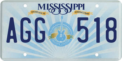 MS license plate AGG518