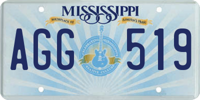 MS license plate AGG519