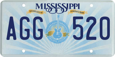 MS license plate AGG520