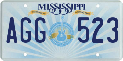 MS license plate AGG523