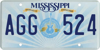 MS license plate AGG524