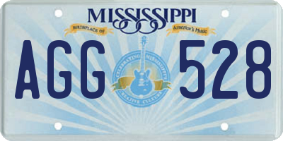MS license plate AGG528