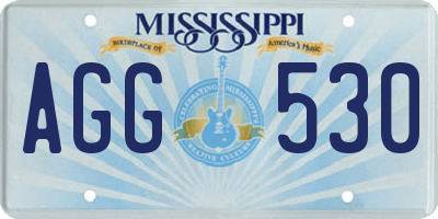 MS license plate AGG530