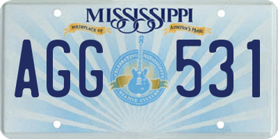 MS license plate AGG531