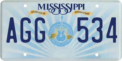 MS license plate AGG534