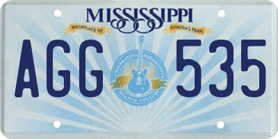 MS license plate AGG535