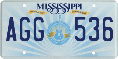 MS license plate AGG536