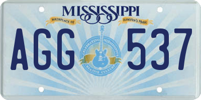 MS license plate AGG537