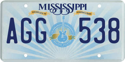 MS license plate AGG538