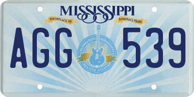 MS license plate AGG539