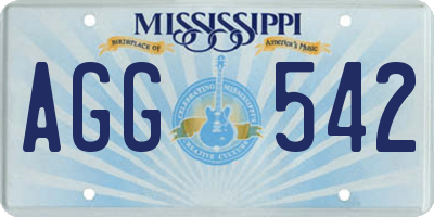 MS license plate AGG542