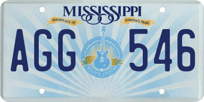 MS license plate AGG546