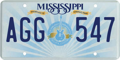 MS license plate AGG547