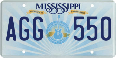 MS license plate AGG550