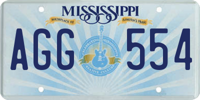 MS license plate AGG554