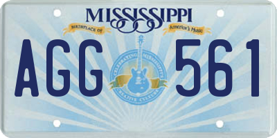 MS license plate AGG561
