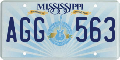 MS license plate AGG563