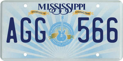 MS license plate AGG566