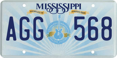 MS license plate AGG568