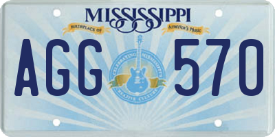 MS license plate AGG570