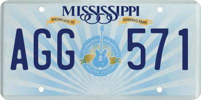 MS license plate AGG571