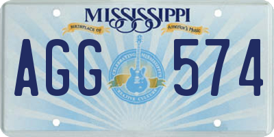 MS license plate AGG574