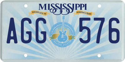 MS license plate AGG576