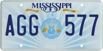 MS license plate AGG577