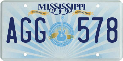MS license plate AGG578