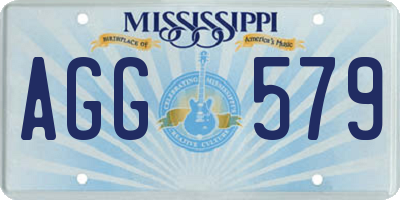 MS license plate AGG579