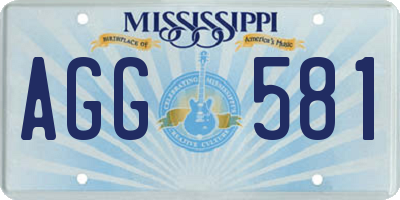 MS license plate AGG581